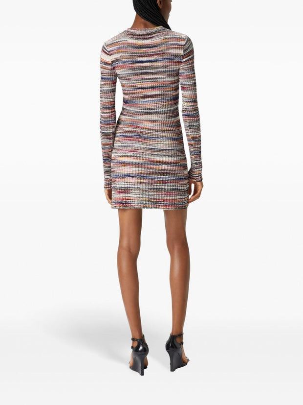 Missoni Wool Blend Mini Dress In Powder