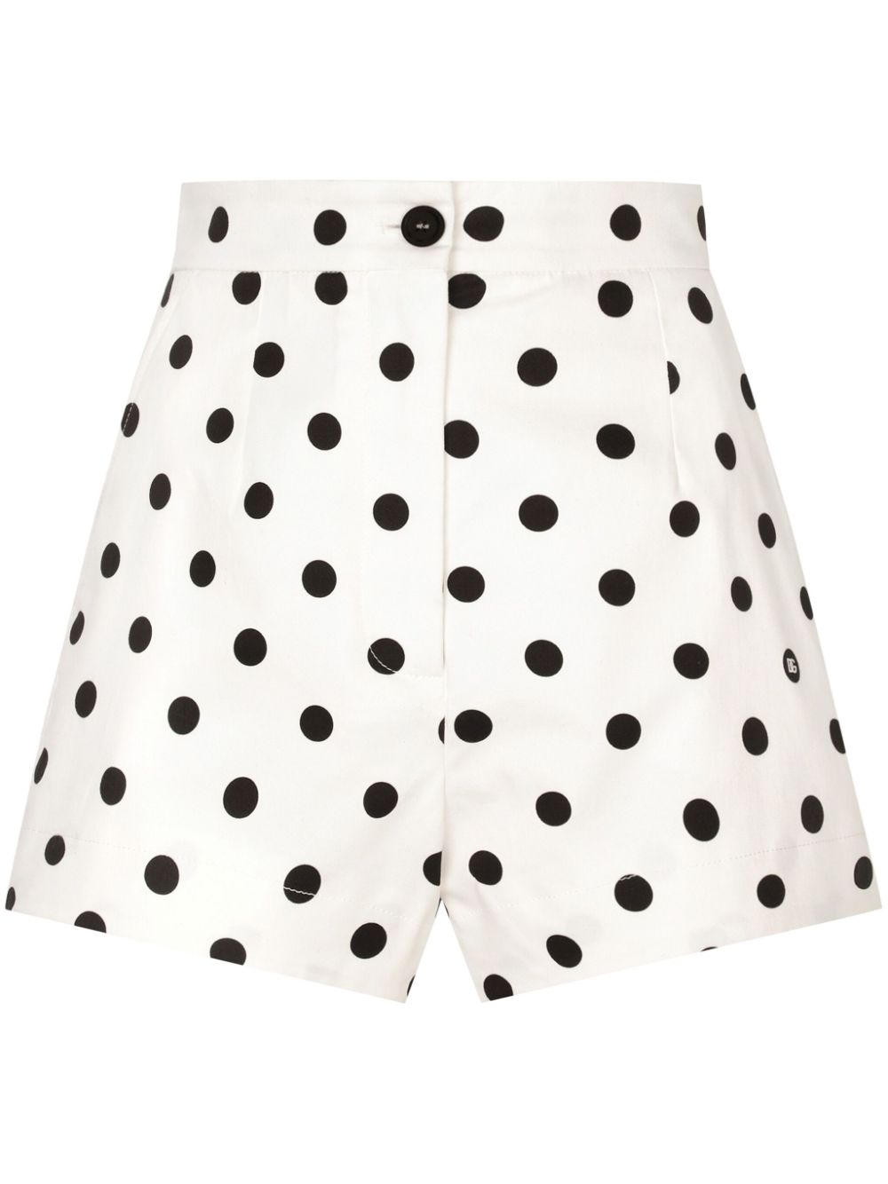 Dolce & Gabbana Polka Dot Stretch Cotton Shorts