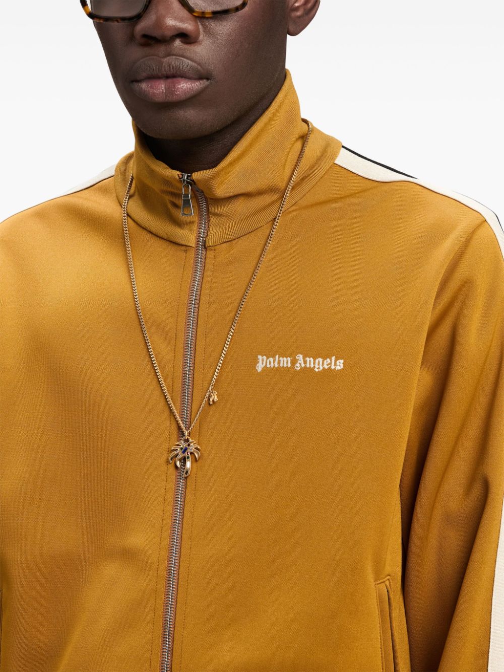 Palm Angels Contrast Band Track Jacket Yellow