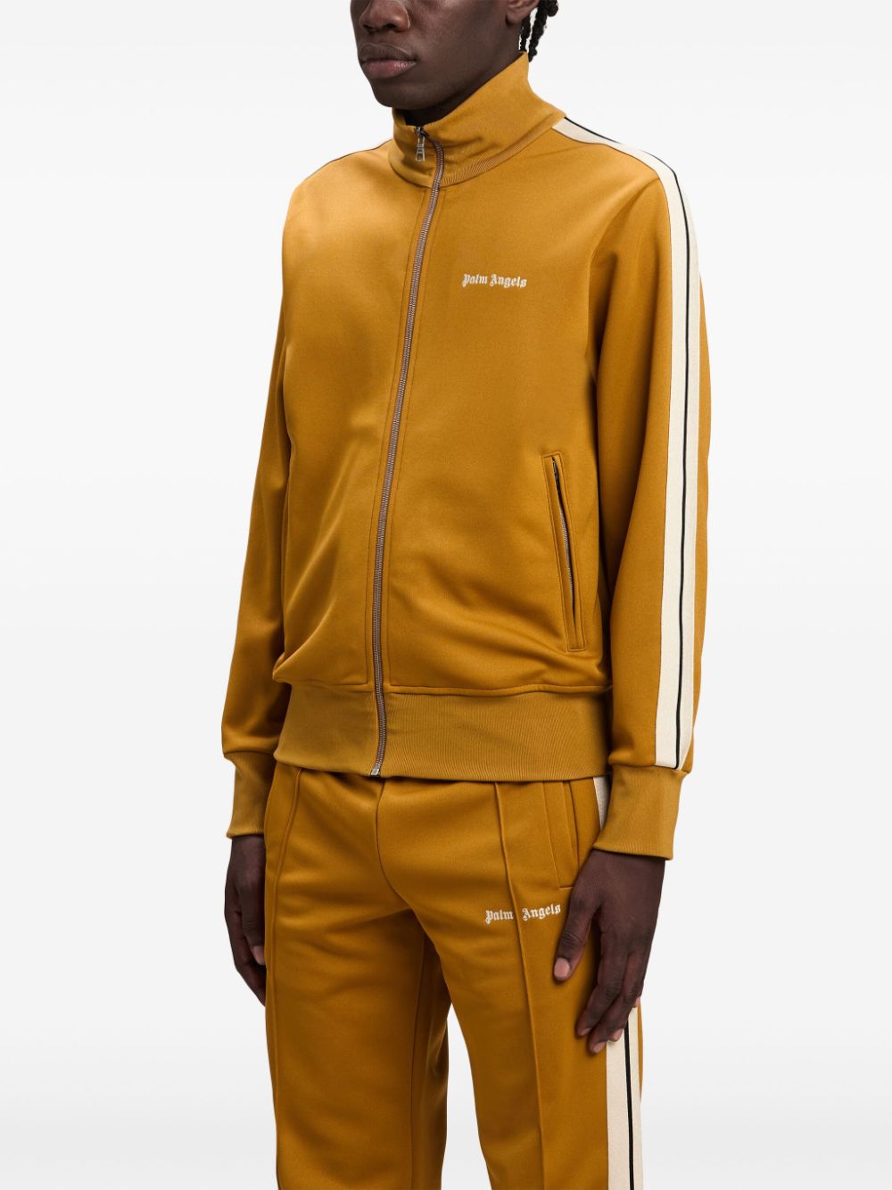 Palm Angels Contrast Band Track Jacket Yellow