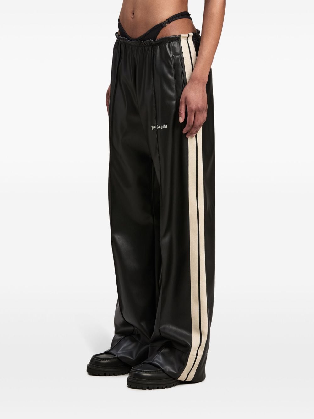 Palm Angels Leather Effect Track Pants