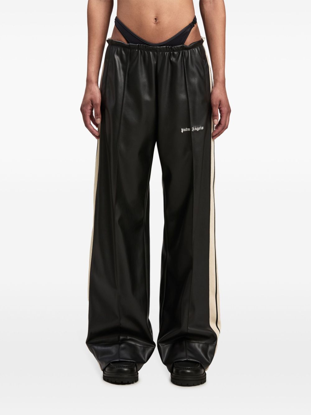 Palm Angels Leather Effect Track Pants