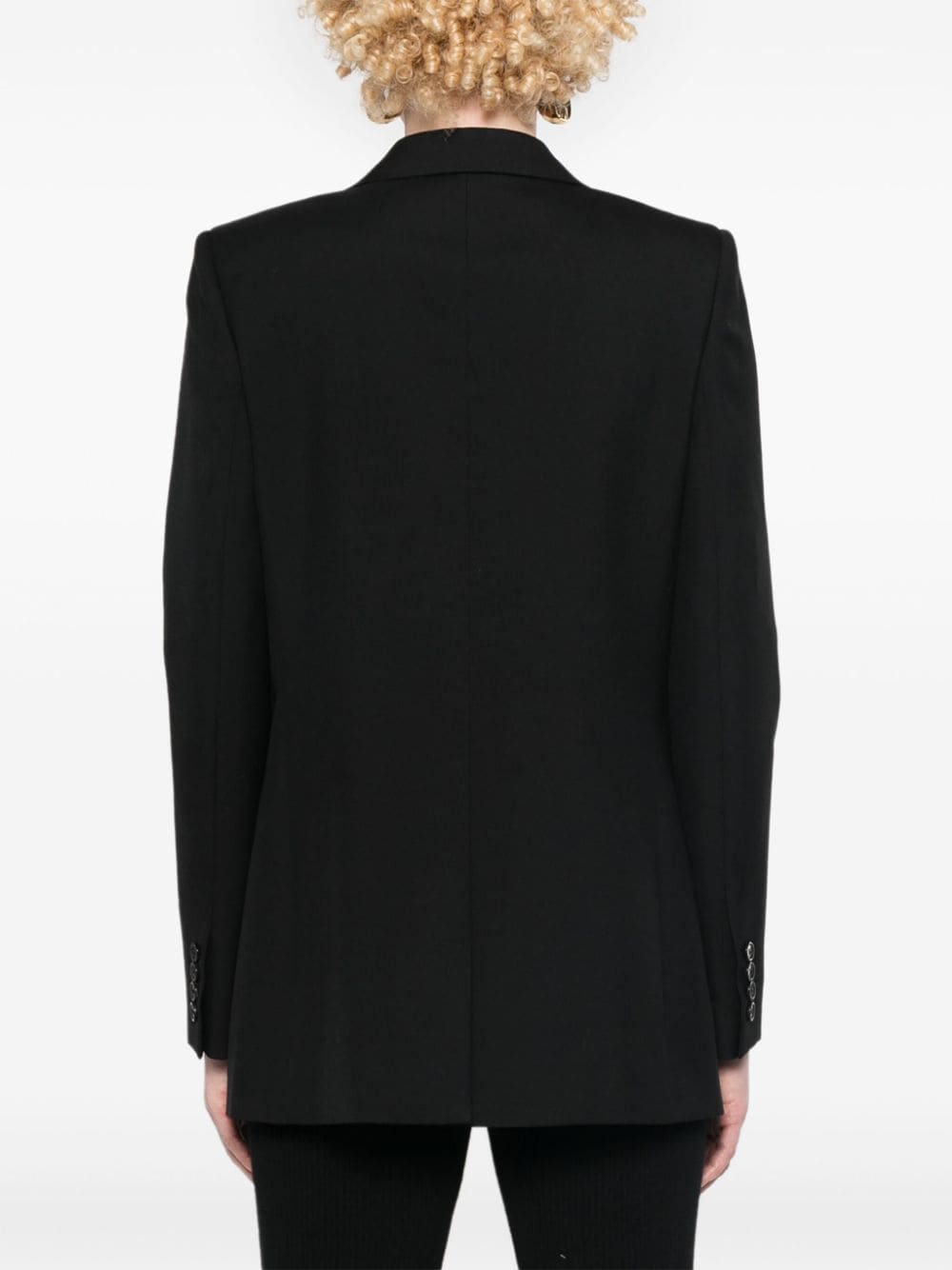 Saint Laurent Wool And SIlk Blend Jacket In Black