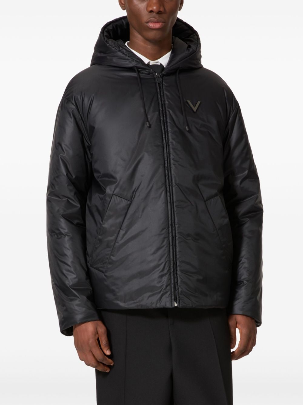 Valentino V Detail Nylon Padded Jacket