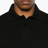 Saint Laurent  Cotton Pique Polo Shirt Black