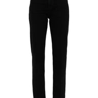 Saint Laurent Mid Rise Straight Leg Jeans