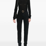 Saint Laurent Mid Rise Straight Leg Jeans