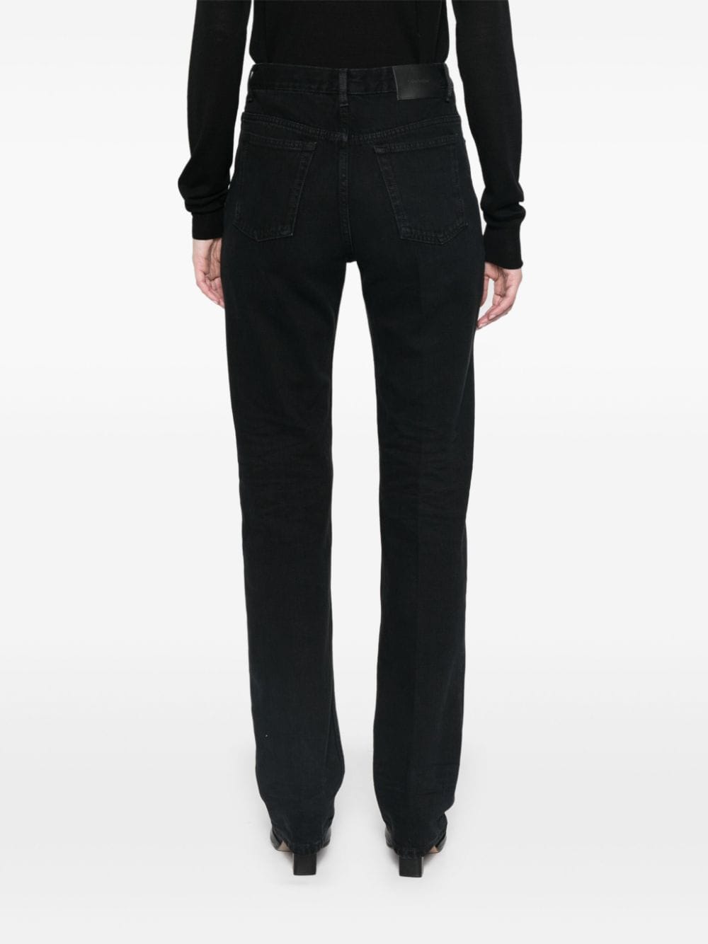 Saint Laurent Mid Rise Straight Leg Jeans