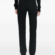 Saint Laurent Mid Rise Straight Leg Jeans