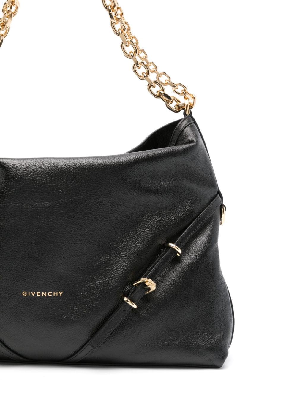 Givenchy Black Medium Voyou Chain Bag In Leather