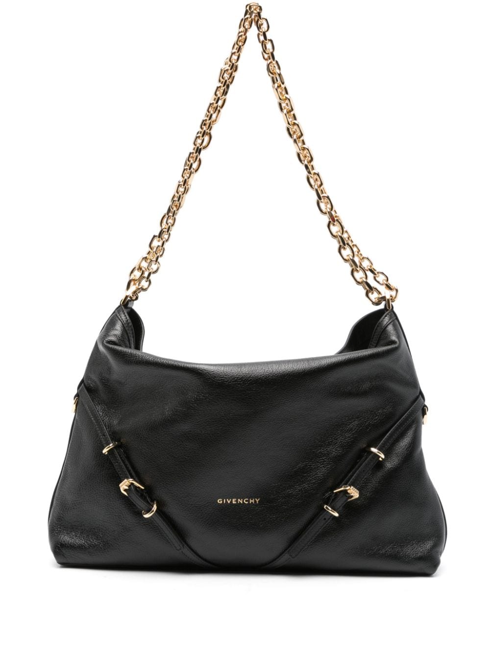 Givenchy Black Medium Voyou Chain Bag In Leather