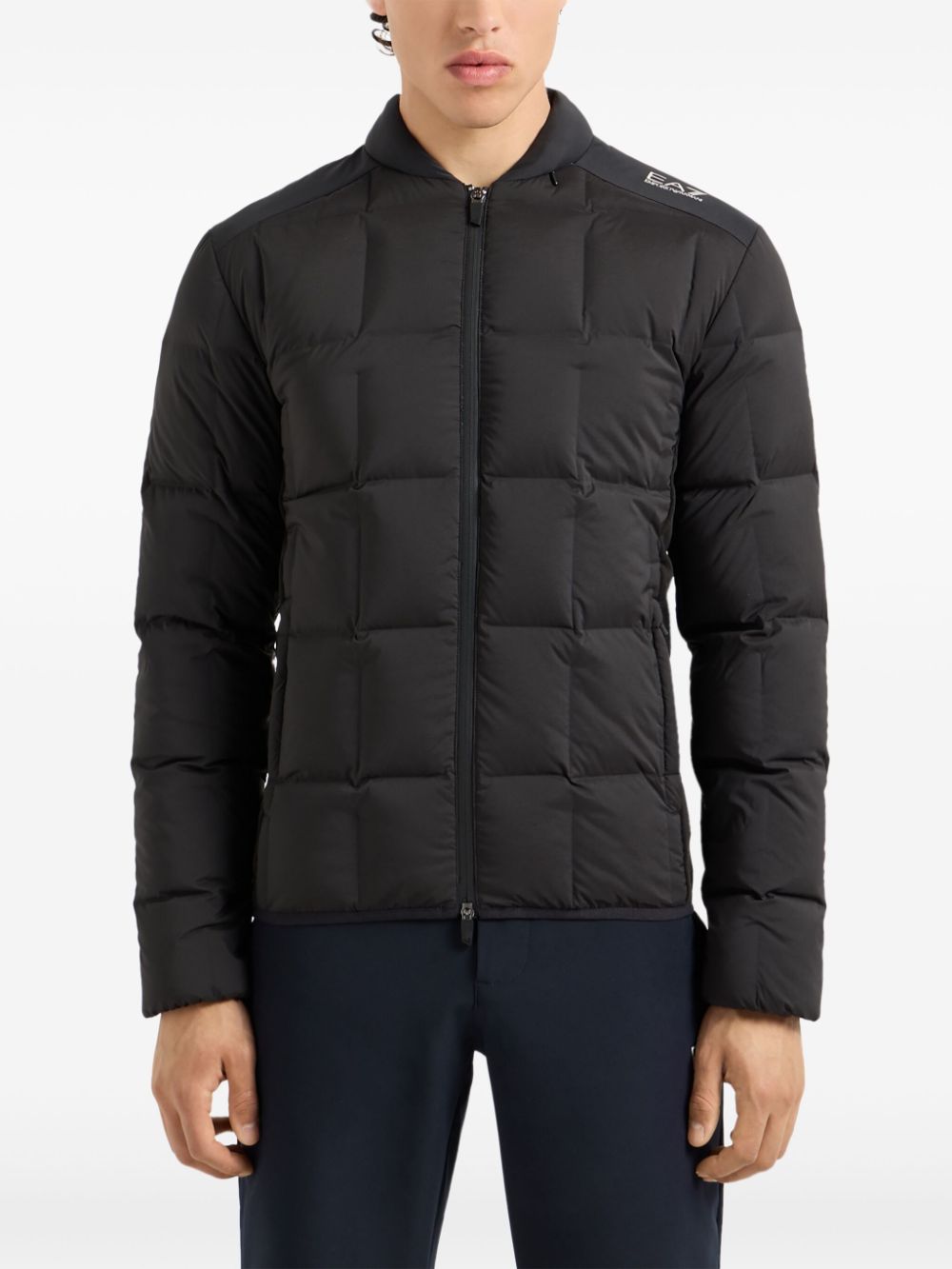 EA7 Quilted Padded Coat Black