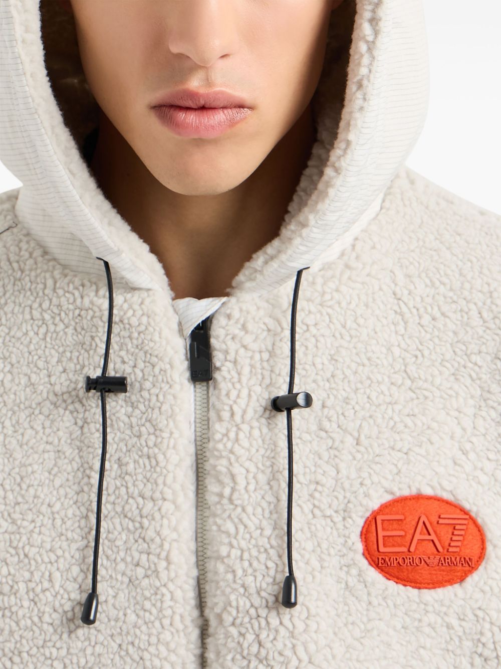 EA7 Hooded Fleece Coat