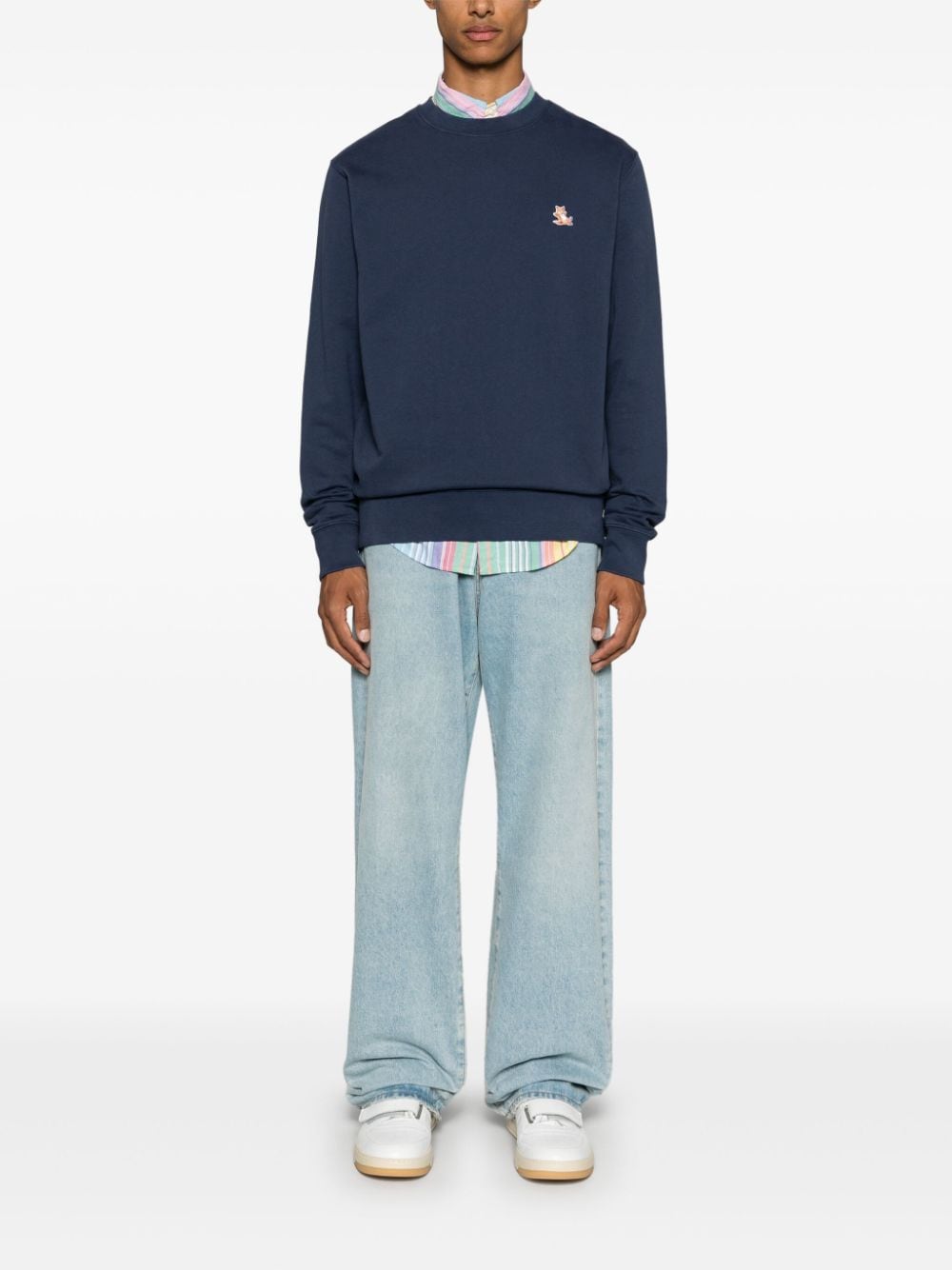 MAISON KITSUNE' Chillax Fox Sweatshirt In Blue