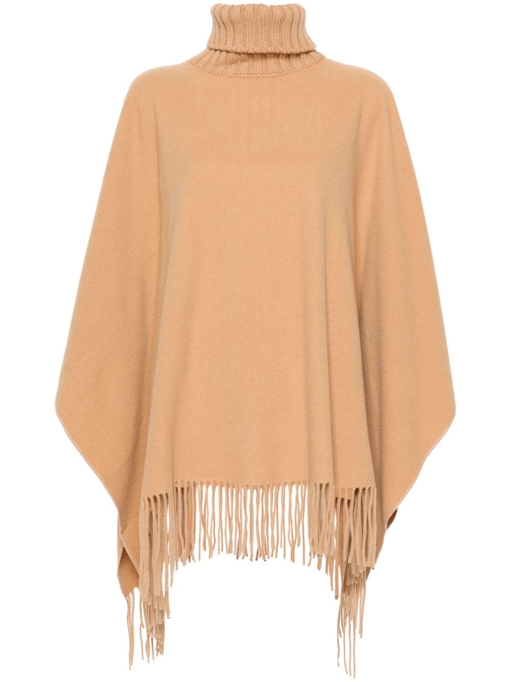 Fabiana Filippi Wool-Cashmere Cape Camel