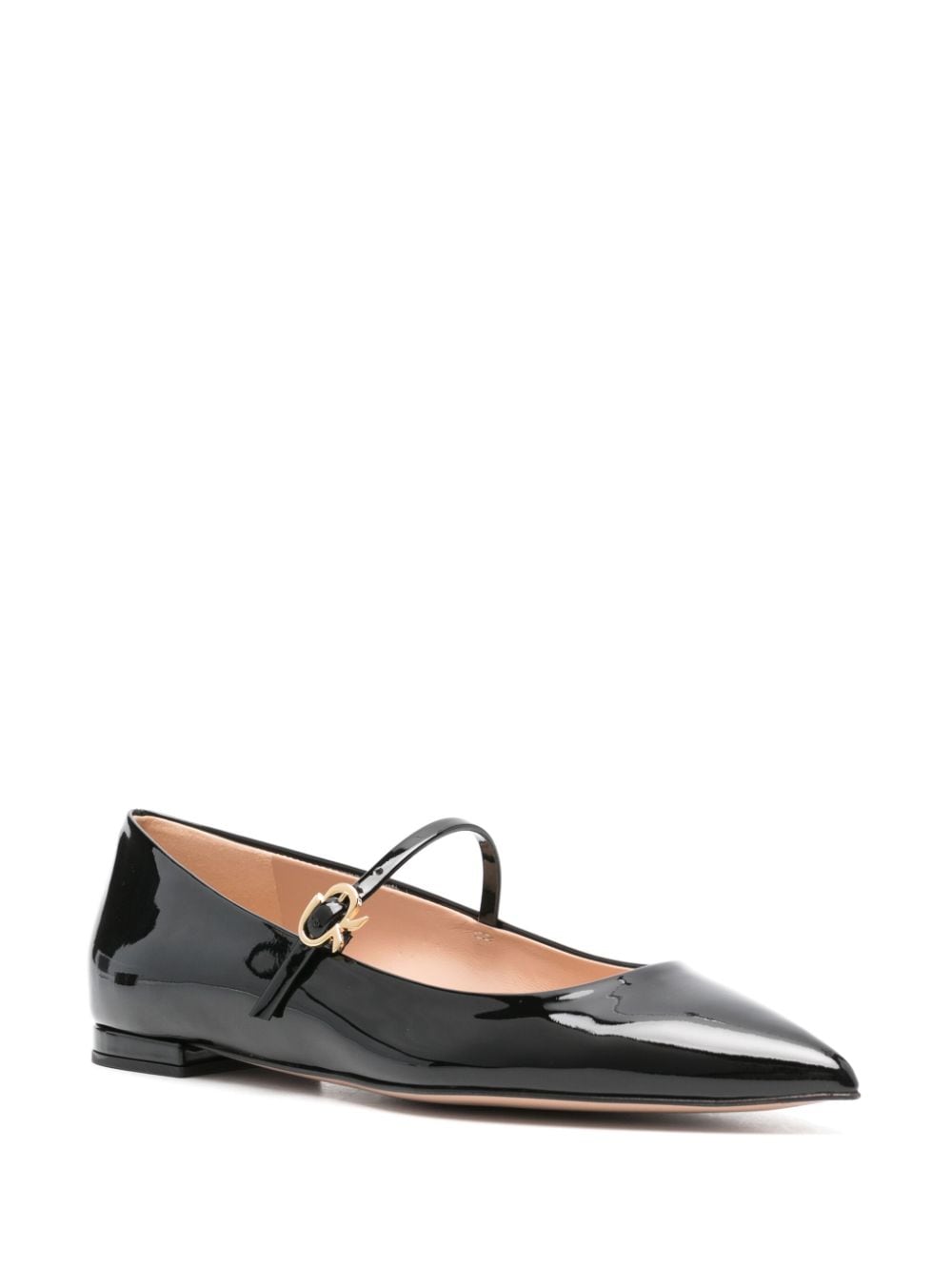 Gianvito Rossi Ribbon Jane Ballet Flats