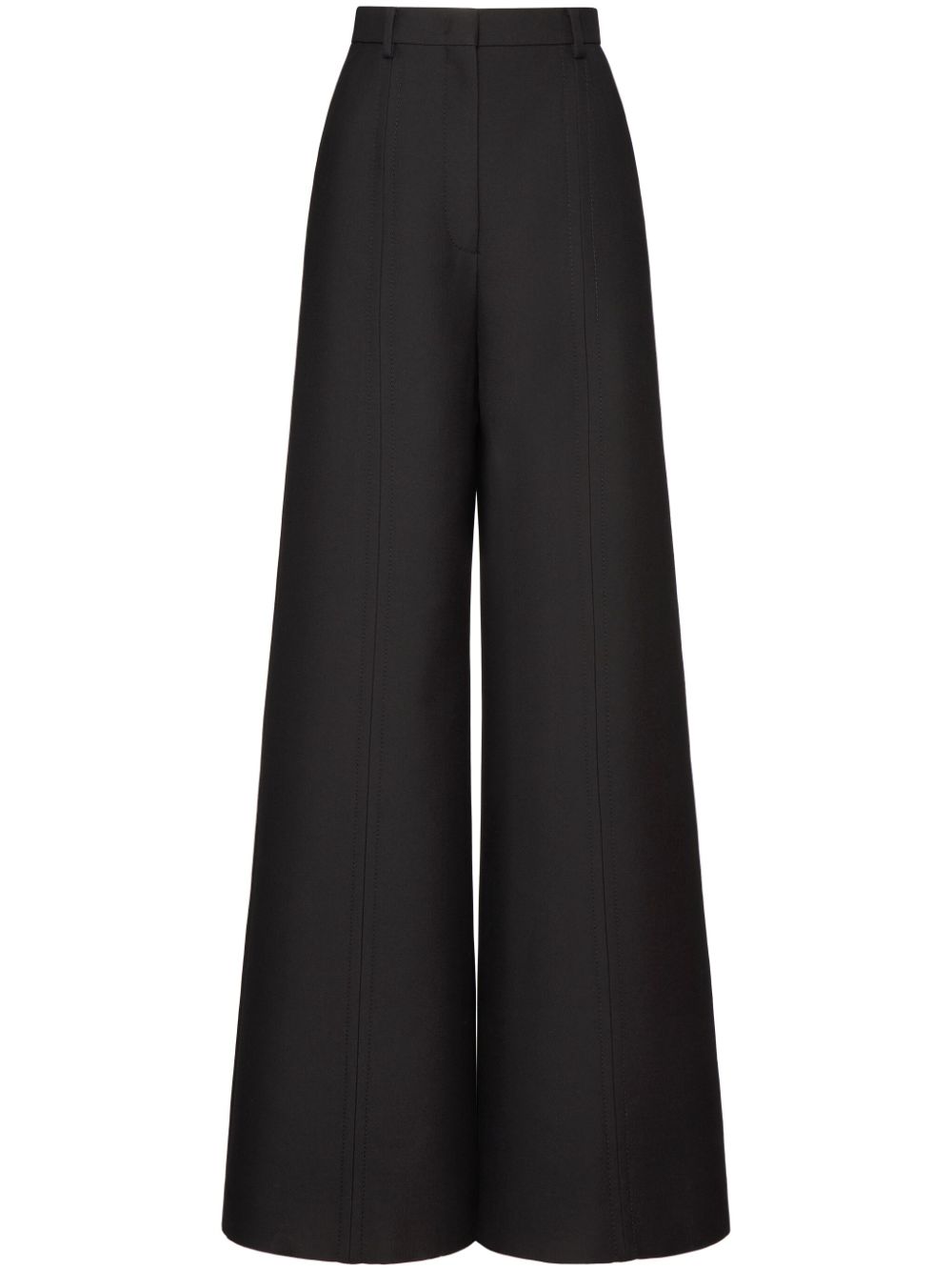 Valentino Wool-Silk Wide Leg Pants