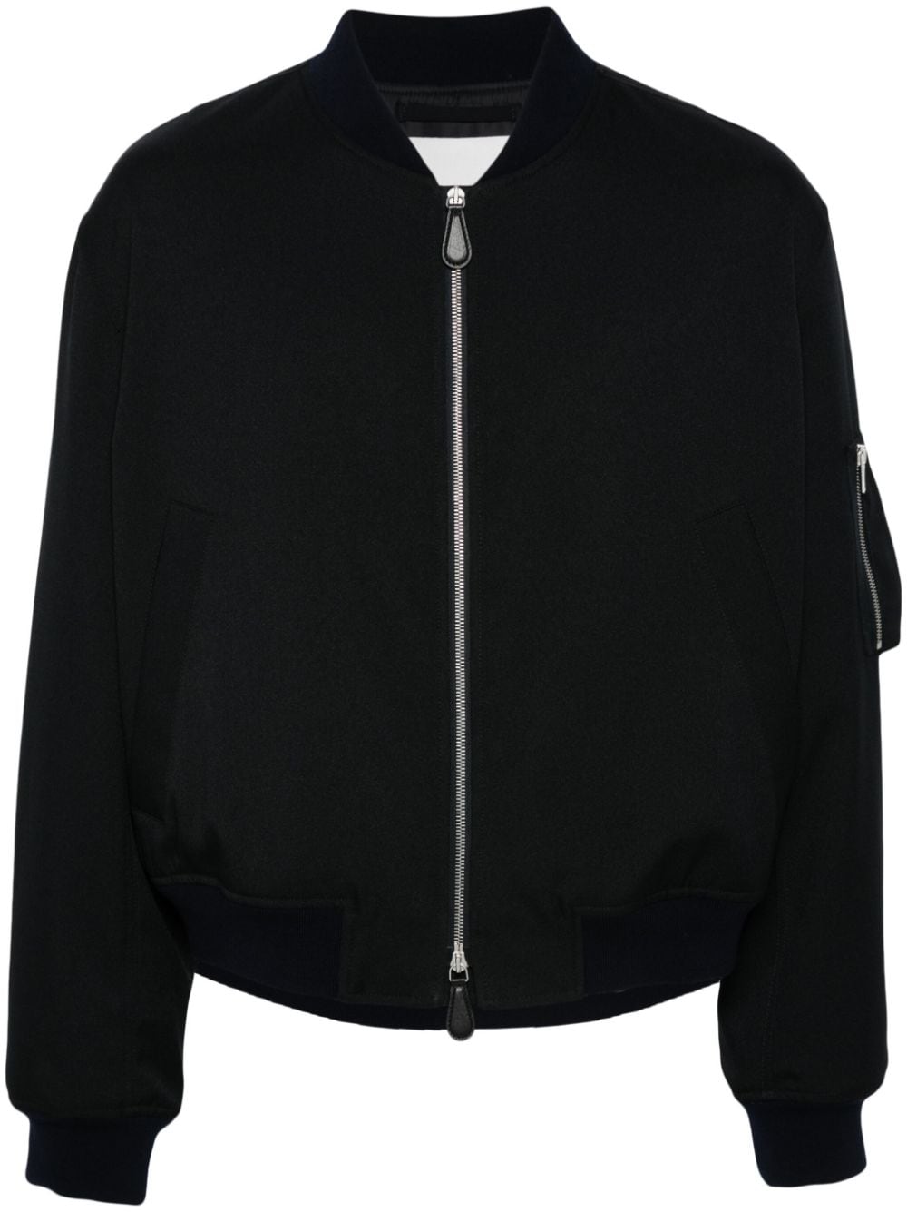 Jil Sander Padded Bomber Jacket Blue
