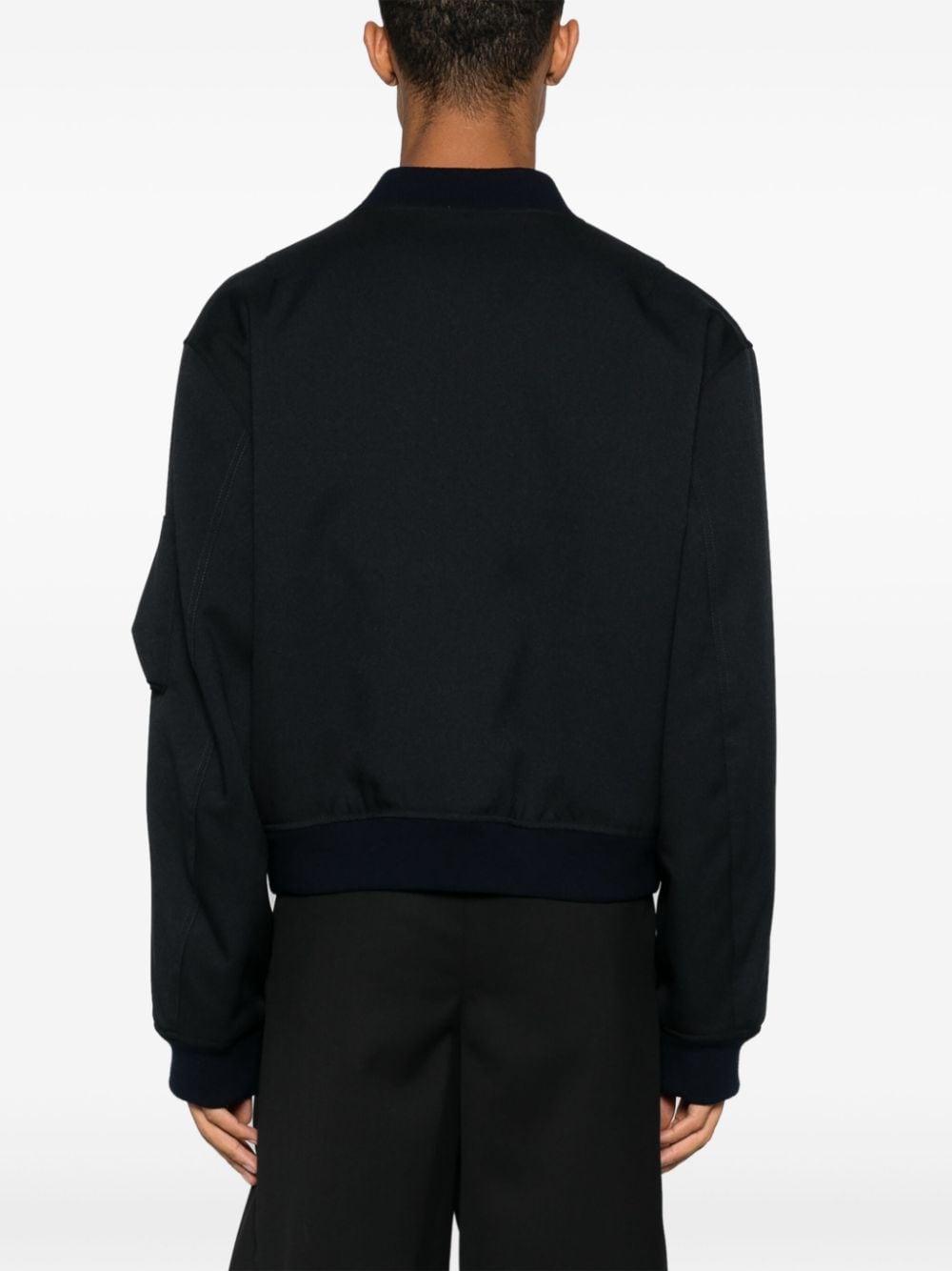Jil Sander Padded Bomber Jacket Blue