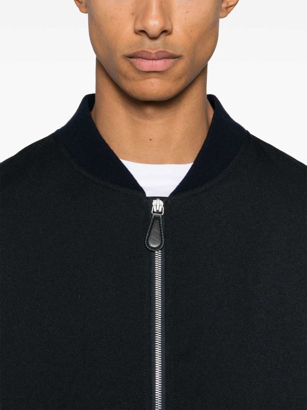 Jil Sander Padded Bomber Jacket Blue