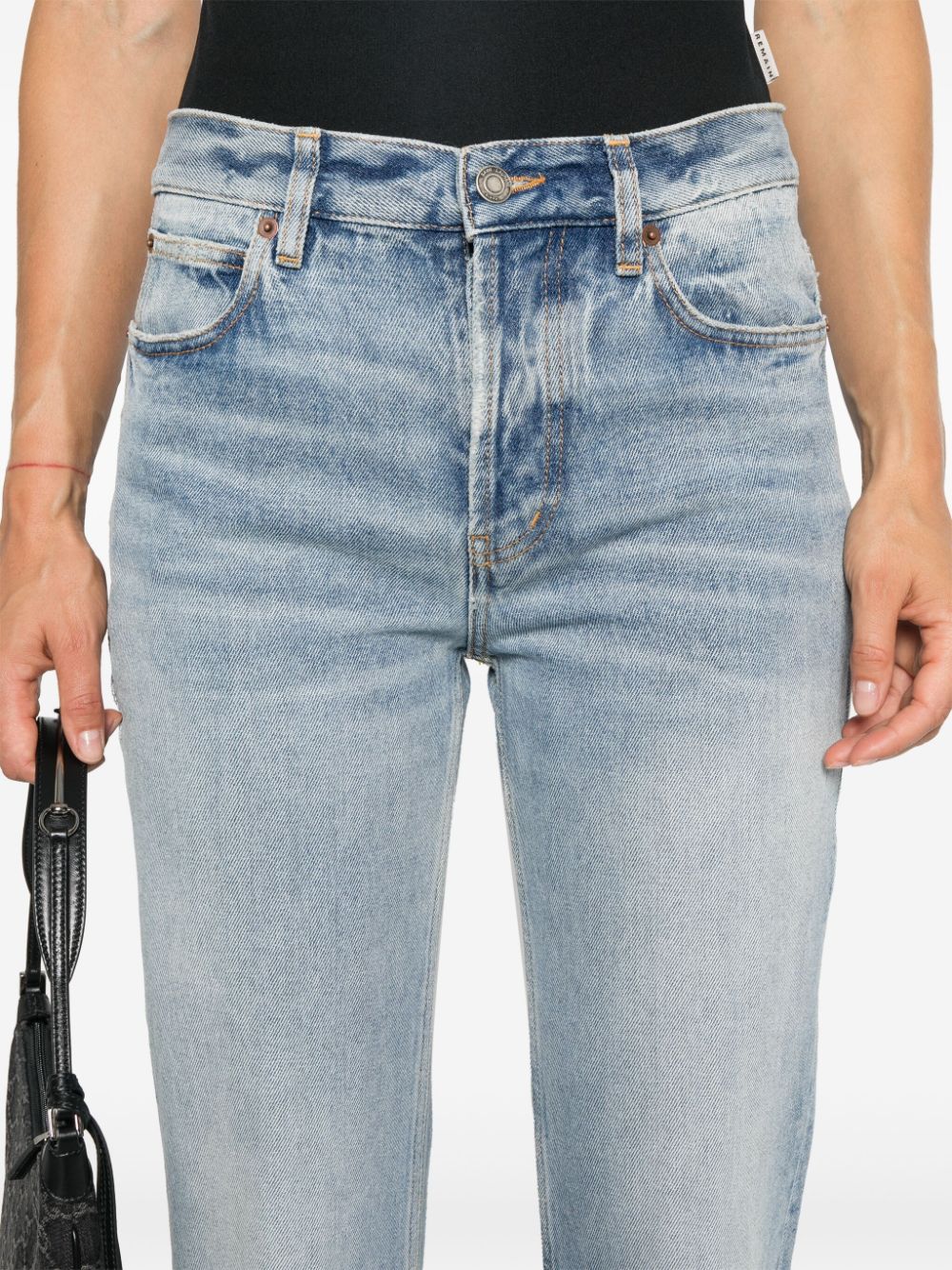 Saint Laurent Low Rise Straight Leg Jeans