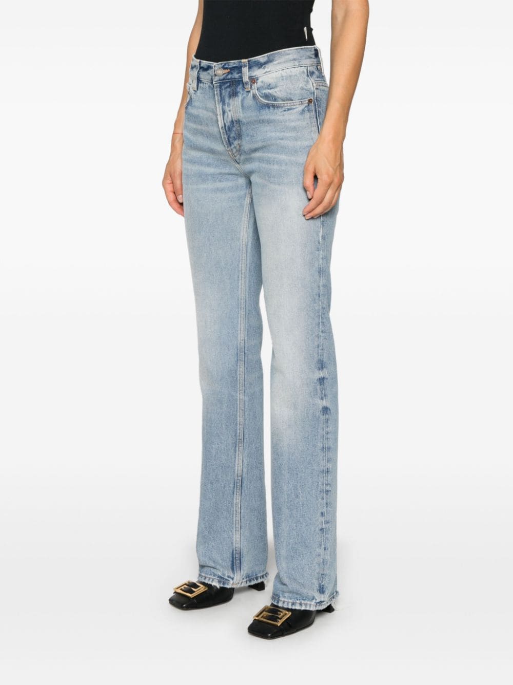 Saint Laurent Low Rise Straight Leg Jeans