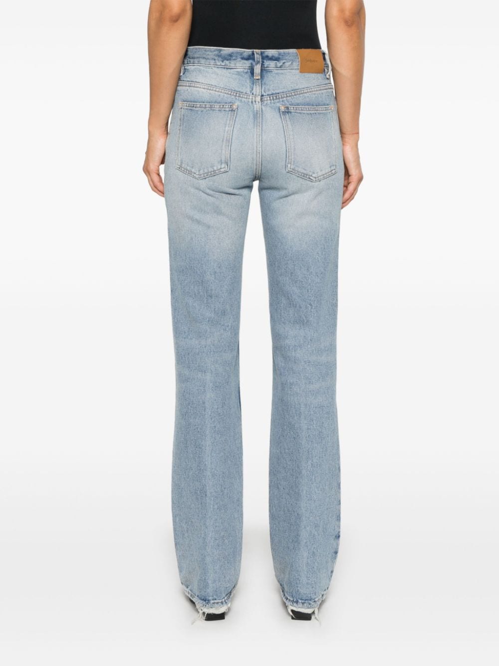 Saint Laurent Low Rise Straight Leg Jeans