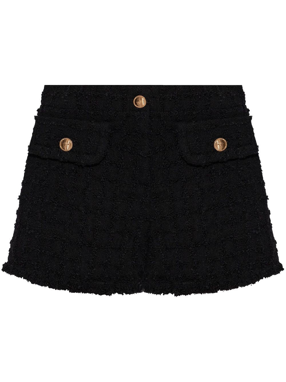 Versace Wool Blend Tweed Shorts