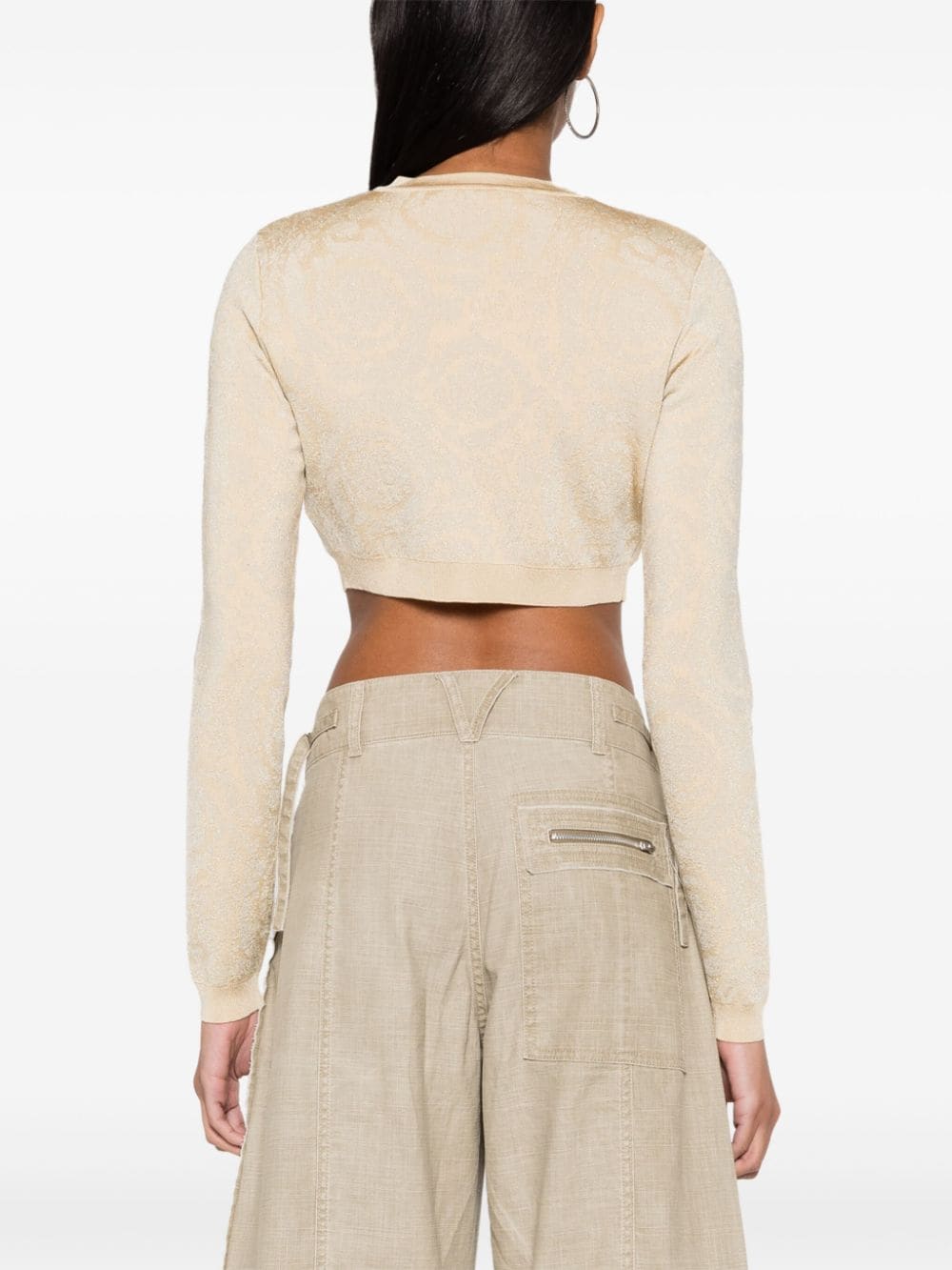 Versace Barocco Cropped Cardigan