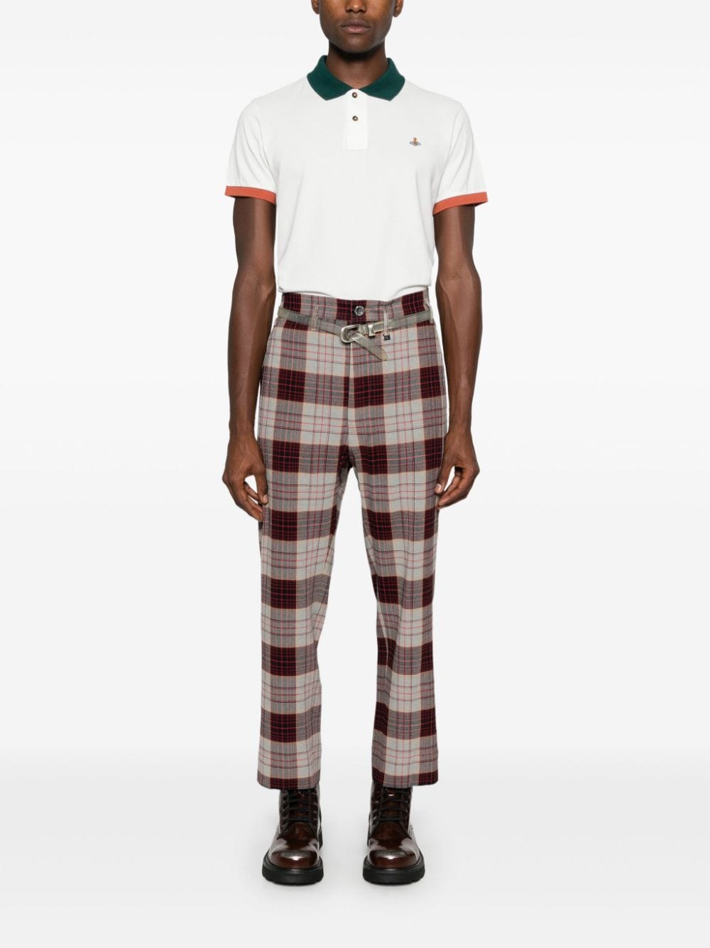 Vivienne Westwood Check Pattern Slim Cut Pants