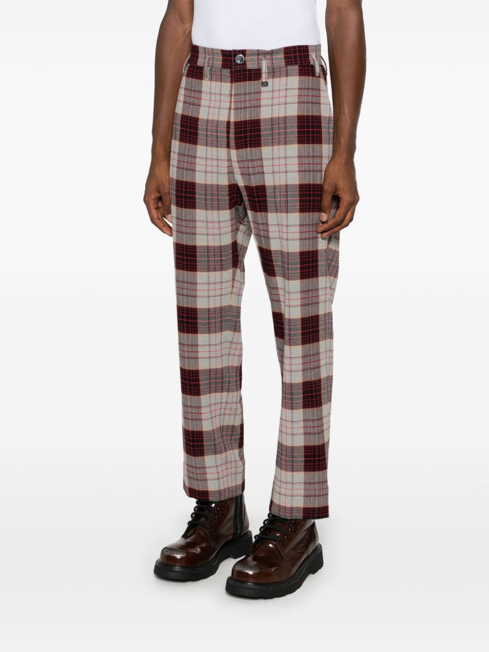 Vivienne Westwood Check Pattern Slim Cut Pants