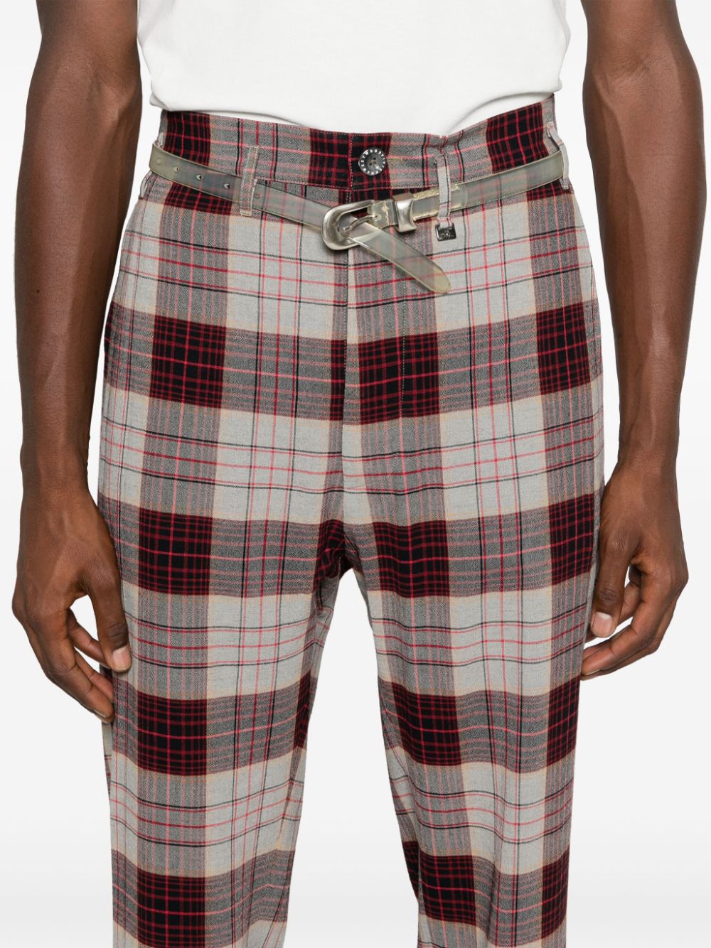 Vivienne Westwood Check Pattern Slim Cut Pants