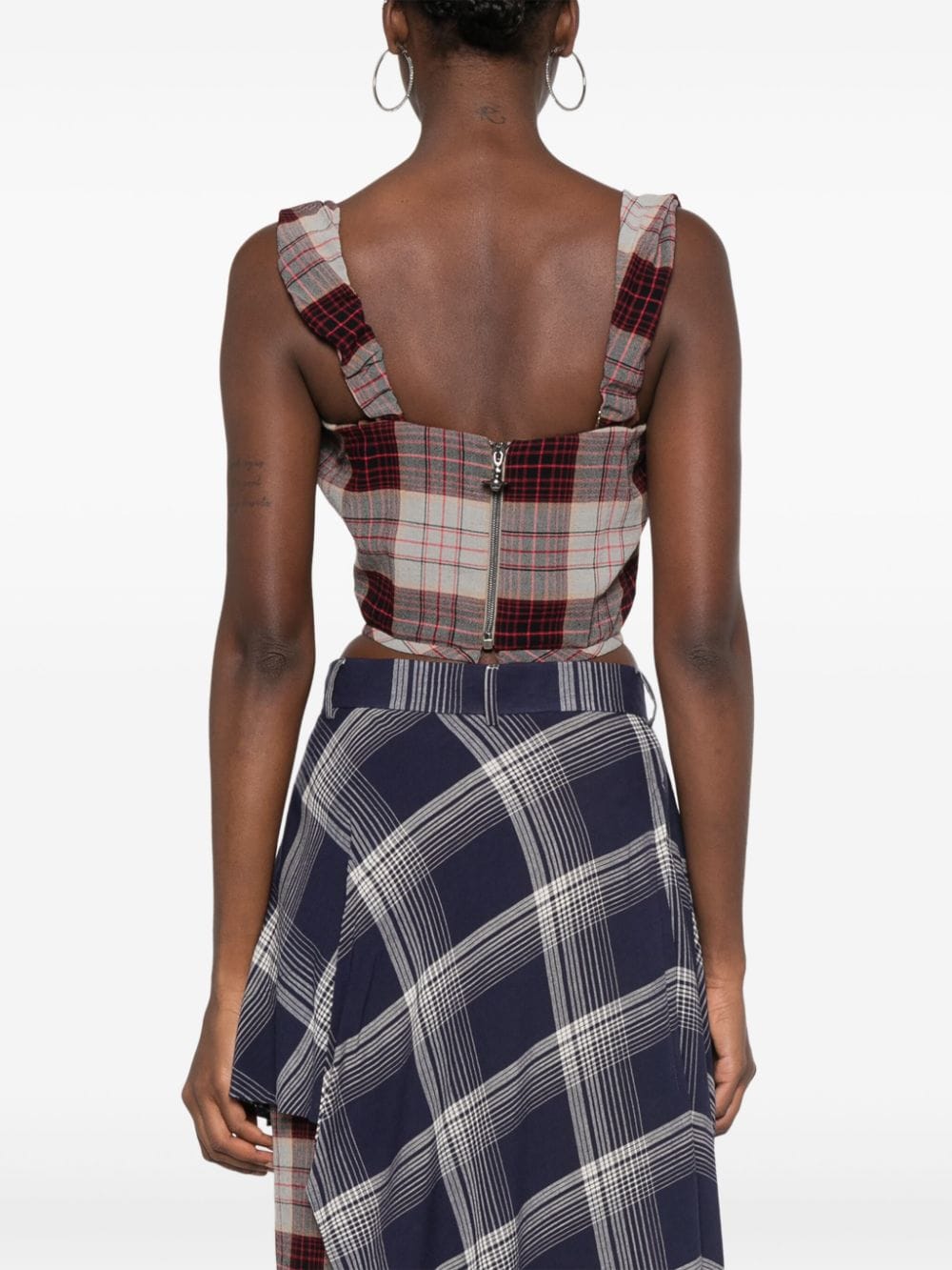 Vivienne Westwood Check Pattern Corset Top