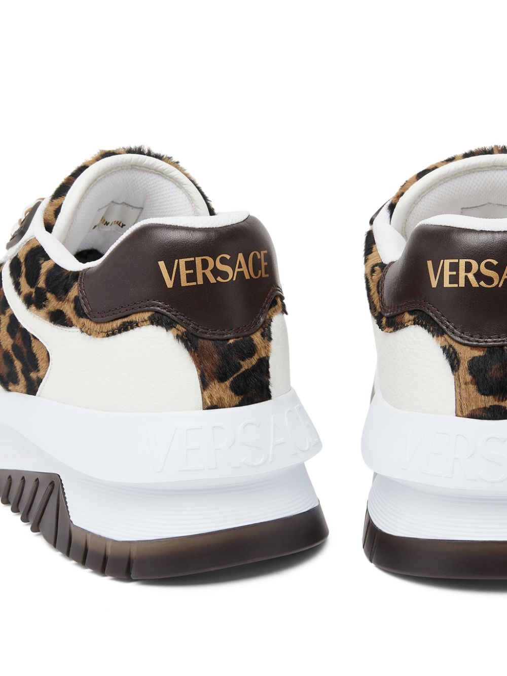 Versace Leopard Odissea Sneakers Brown