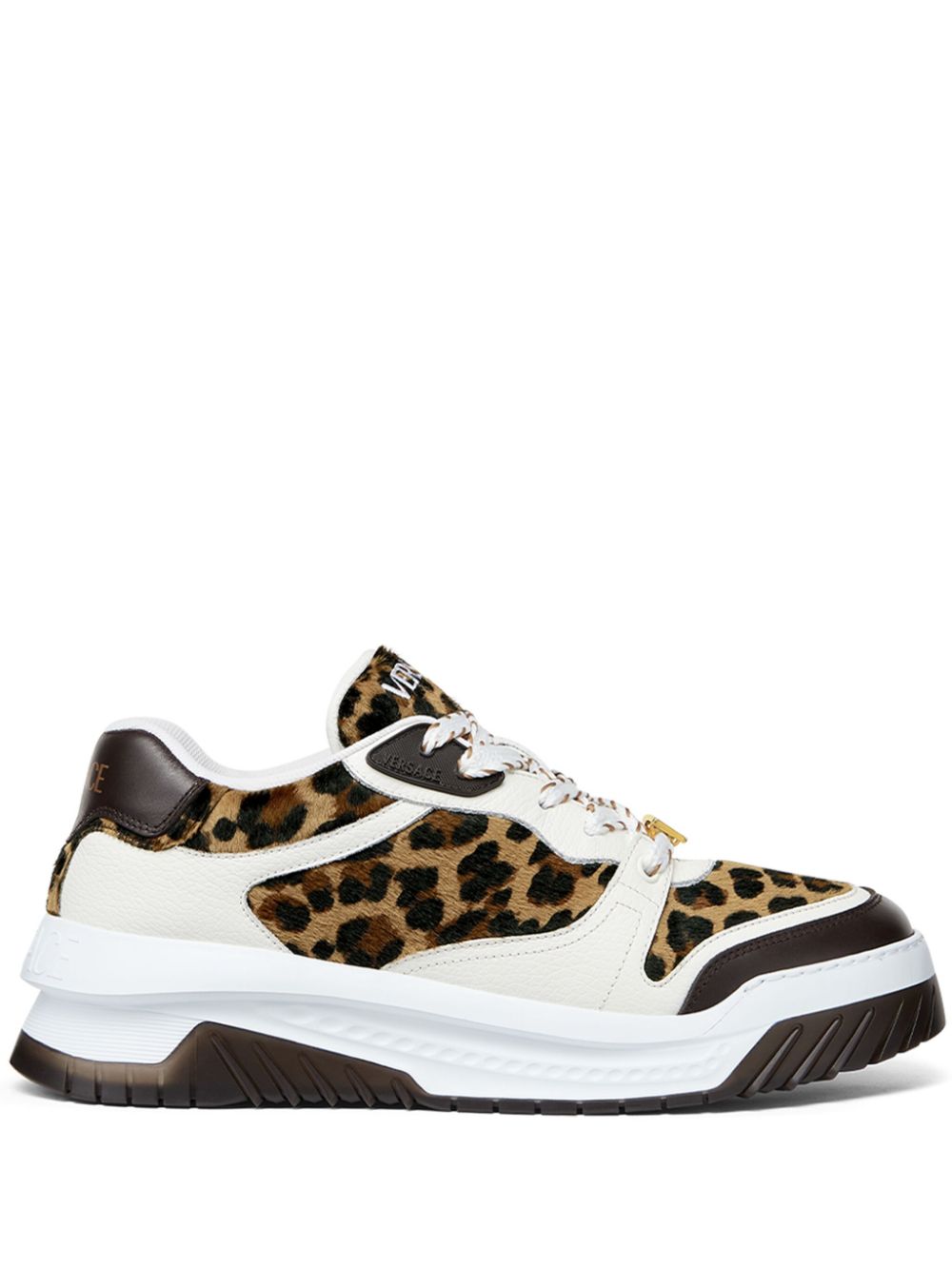 Versace Leopard Odissea Sneakers Brown