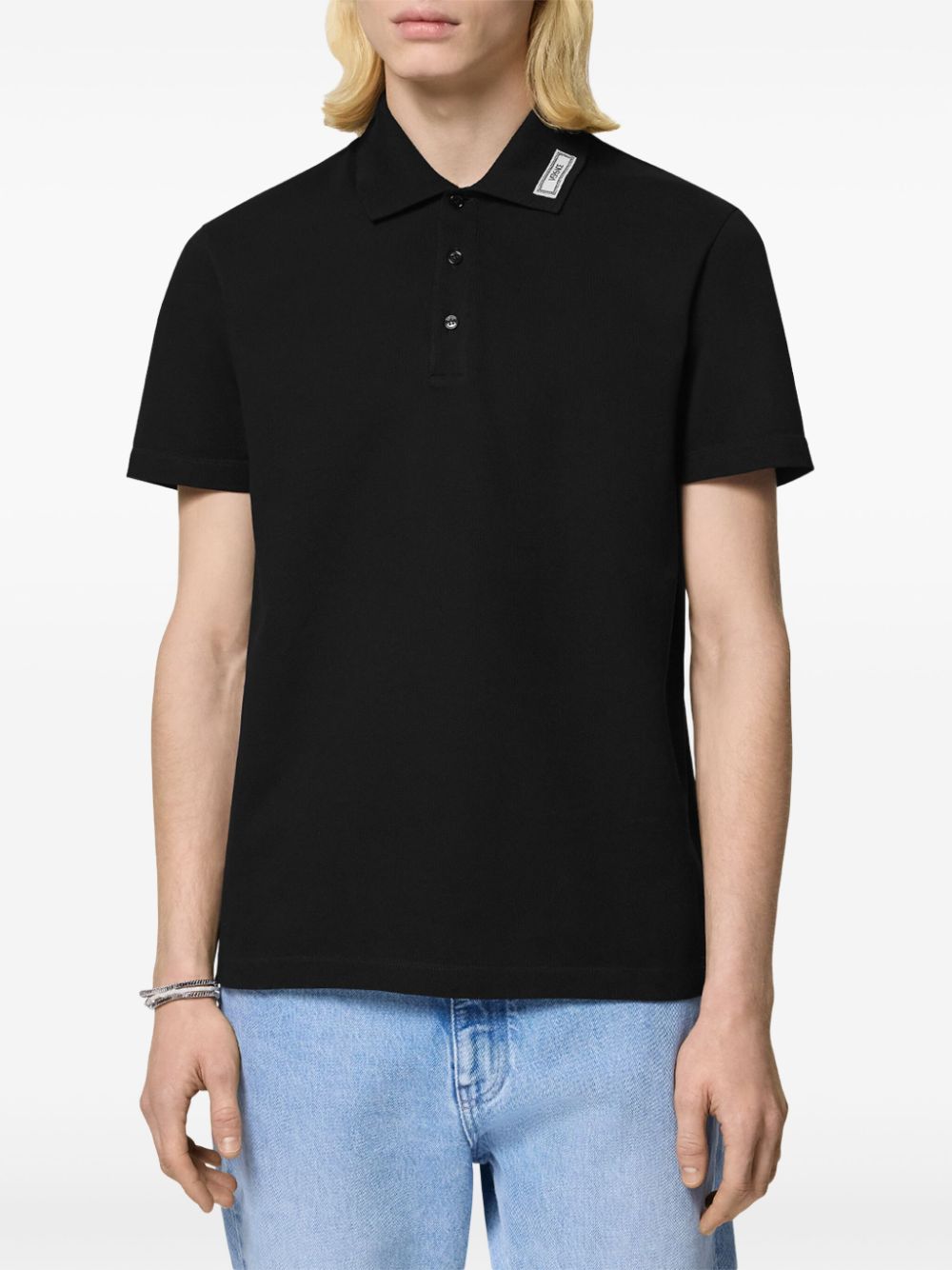 Versace Cotton Pique Polo Shirt