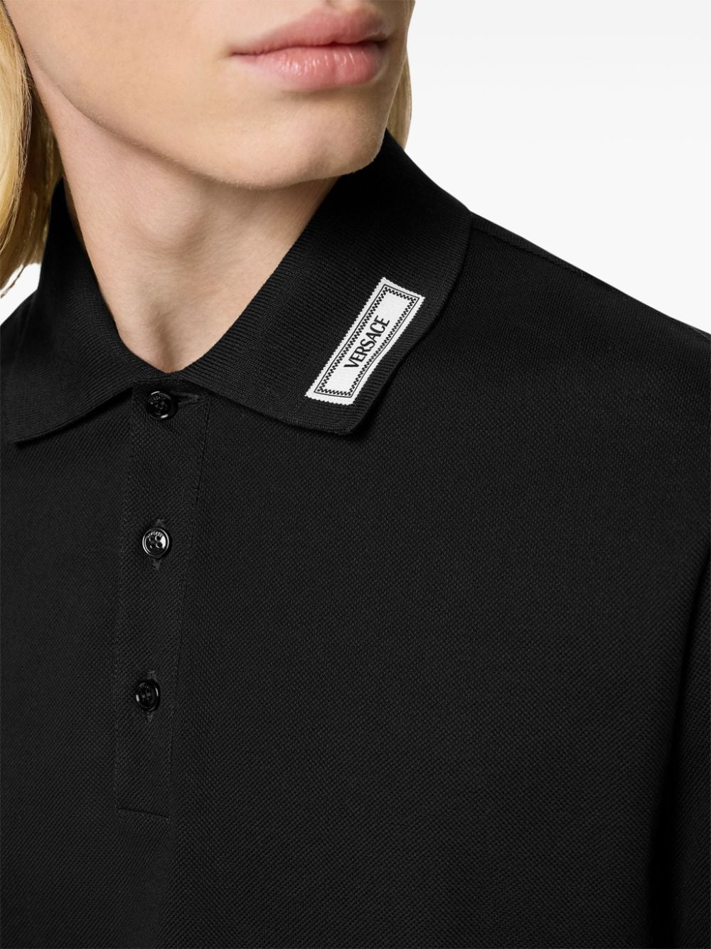 Versace Cotton Pique Polo Shirt