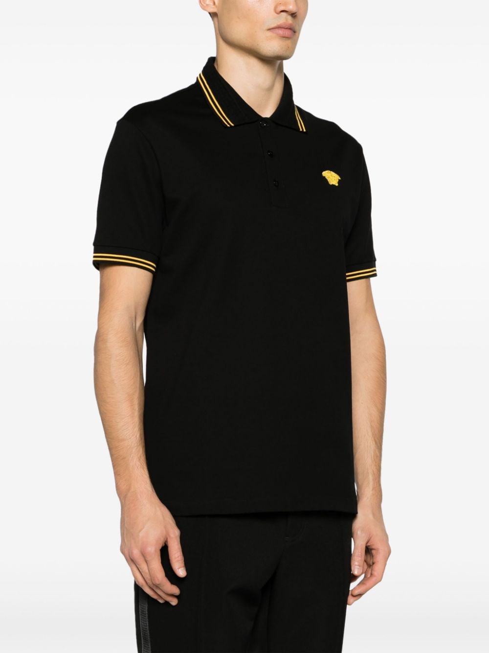 Versace Embroidered Medusa Polo Shirt