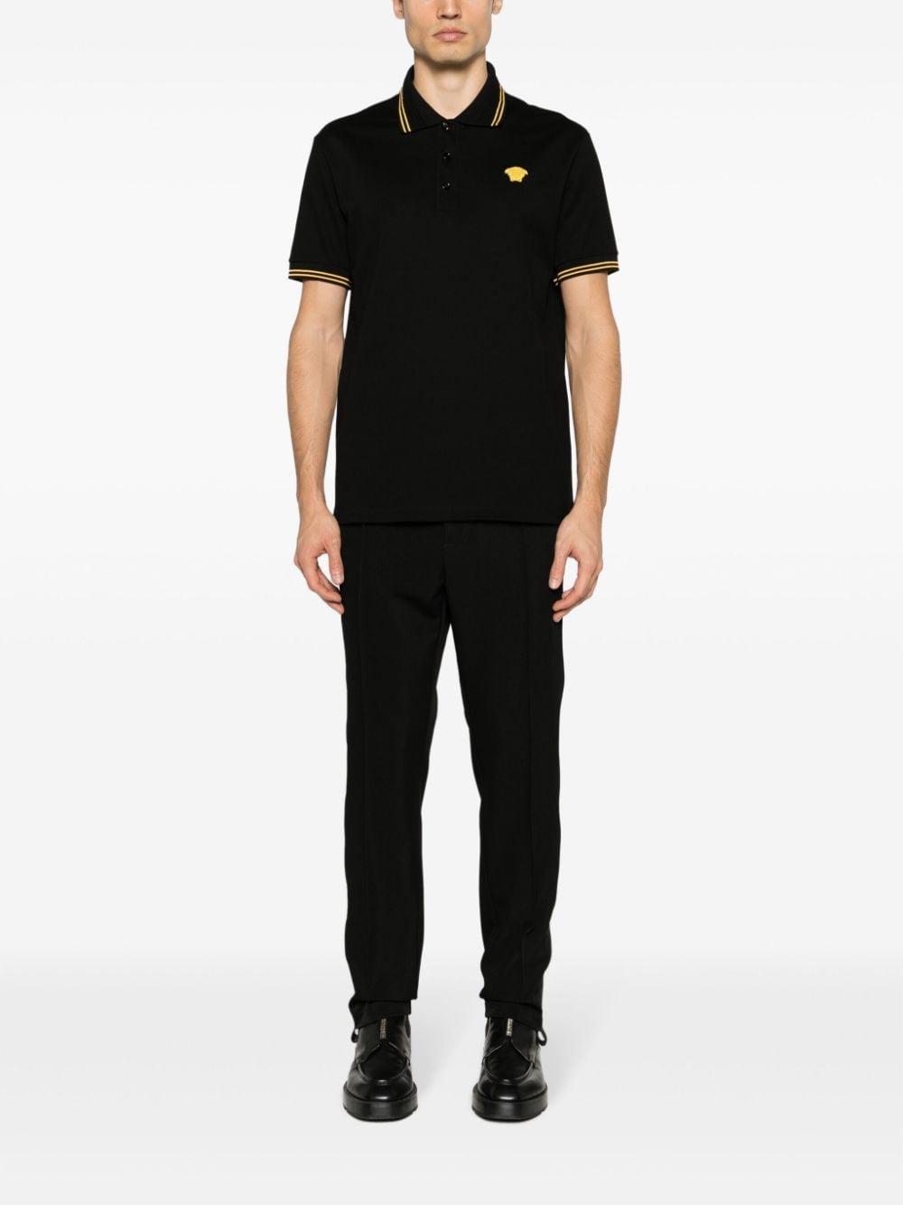 Versace Embroidered Medusa Polo Shirt