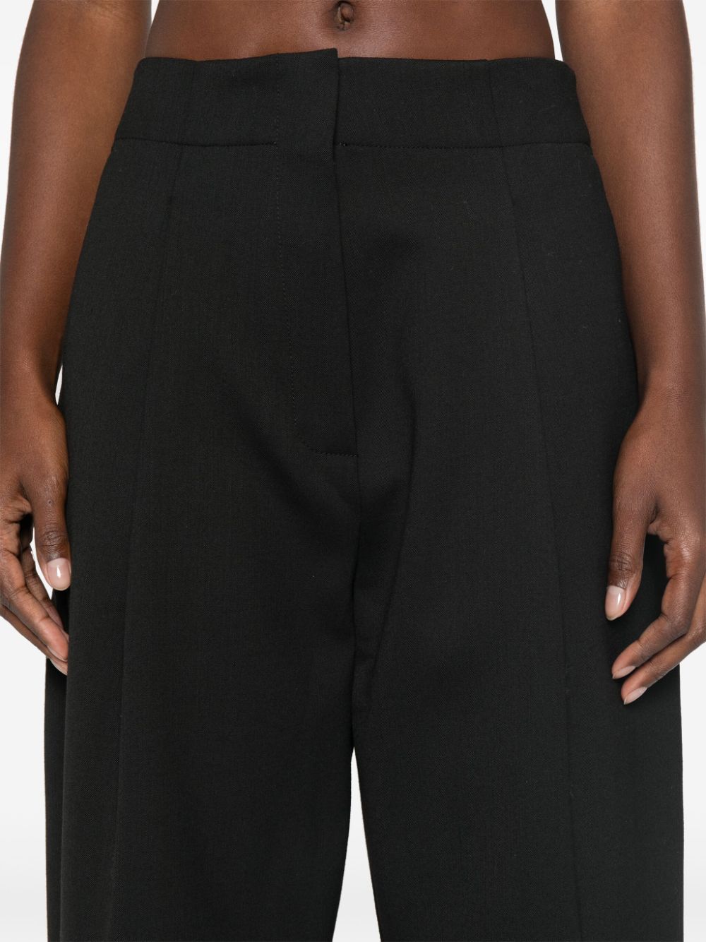 STUDIO NICHOLSON Ansell Pleated Trousers In Black