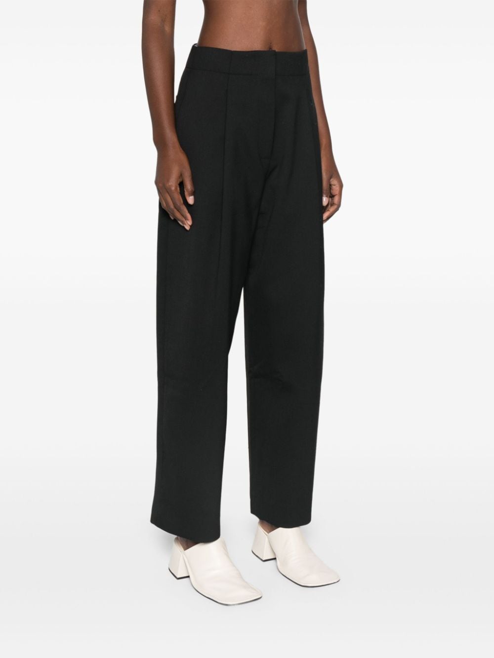 STUDIO NICHOLSON Ansell Pleated Trousers In Black