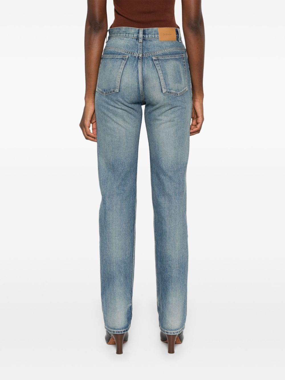 Saint Laurent Benjamin Blue Straight Leg Jeans