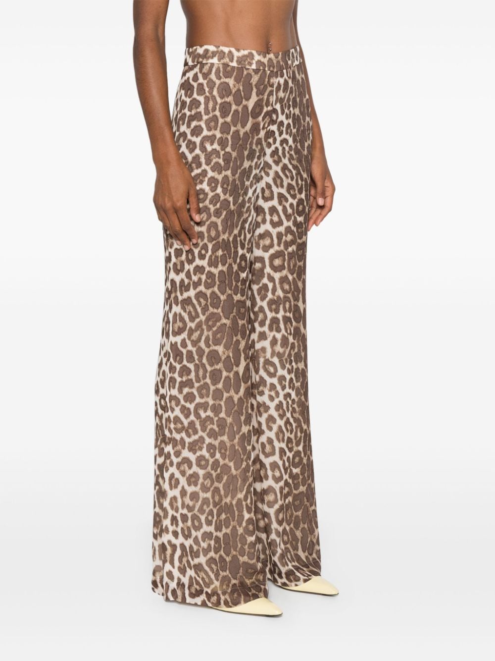 Zimmermann Wide Leg Leopard Pants