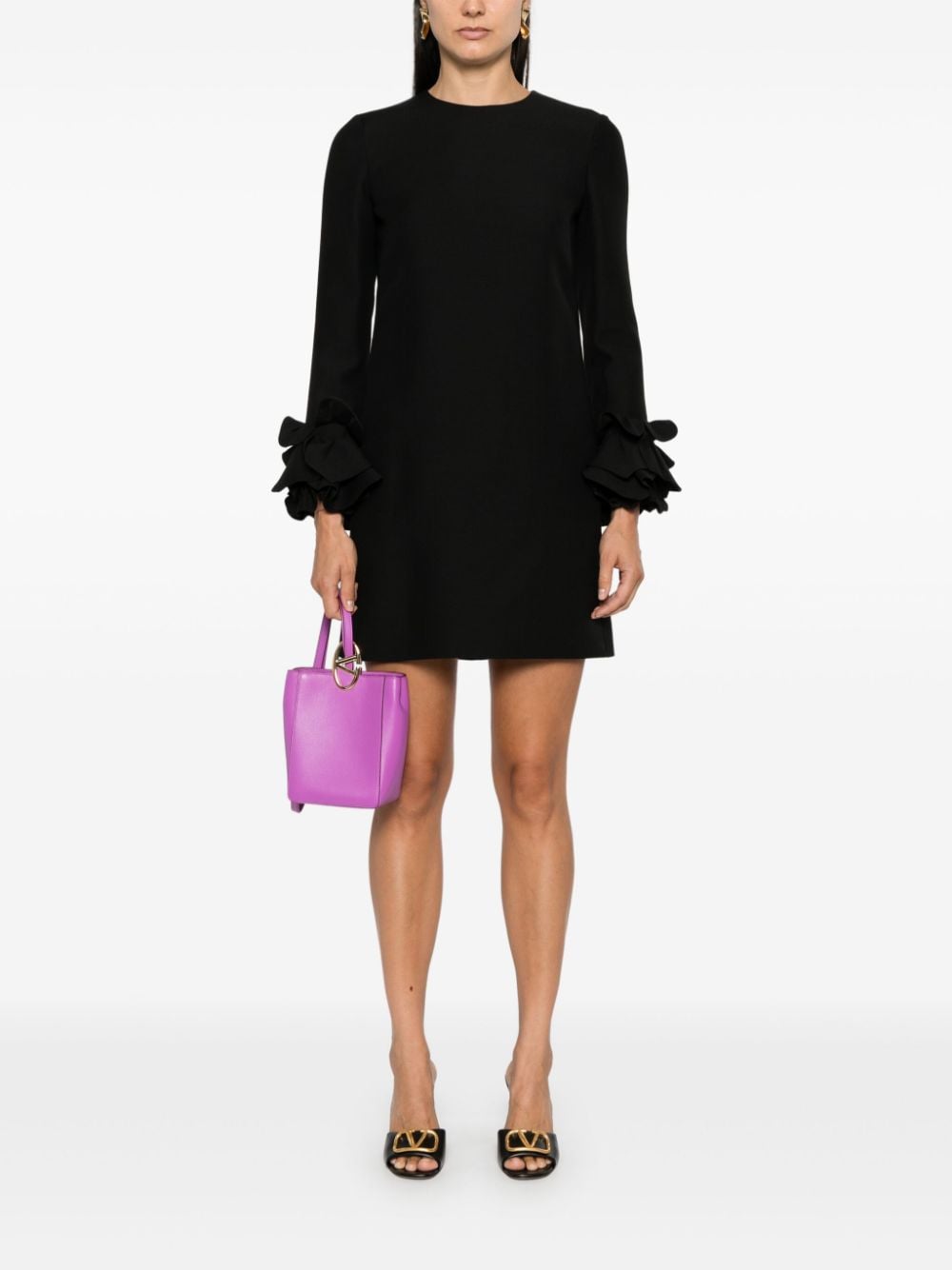 Valentino Wool-Silk A-Line Mini Dress