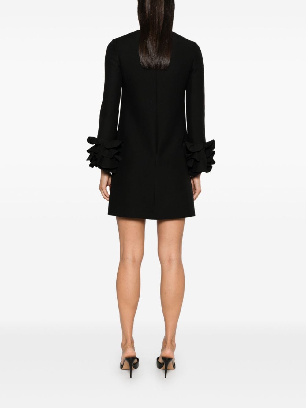 Valentino Wool-Silk A-Line Mini Dress