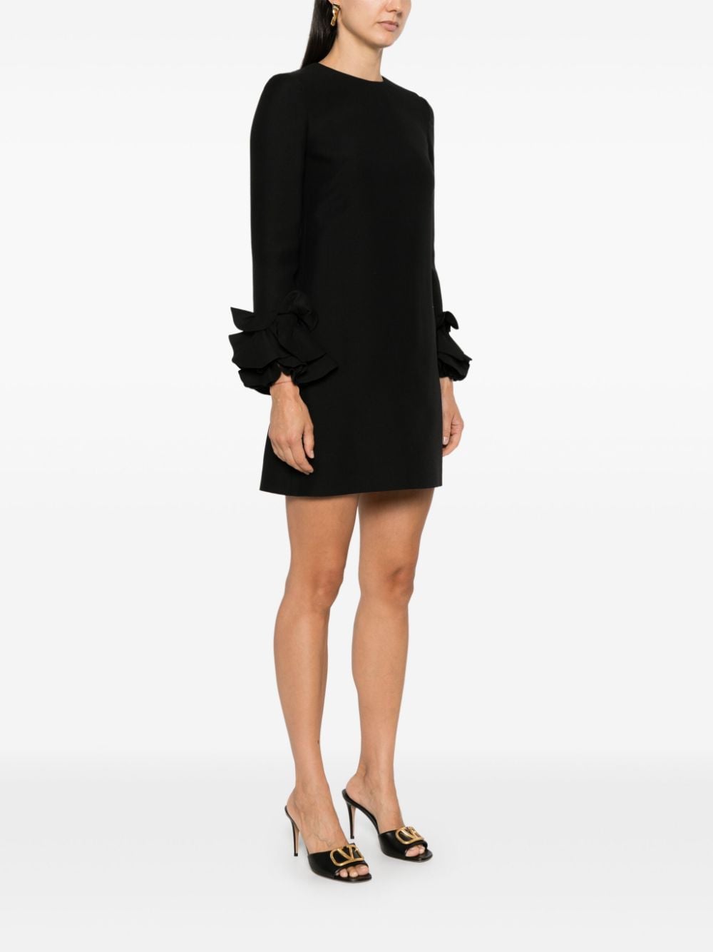 Valentino Wool-Silk A-Line Mini Dress