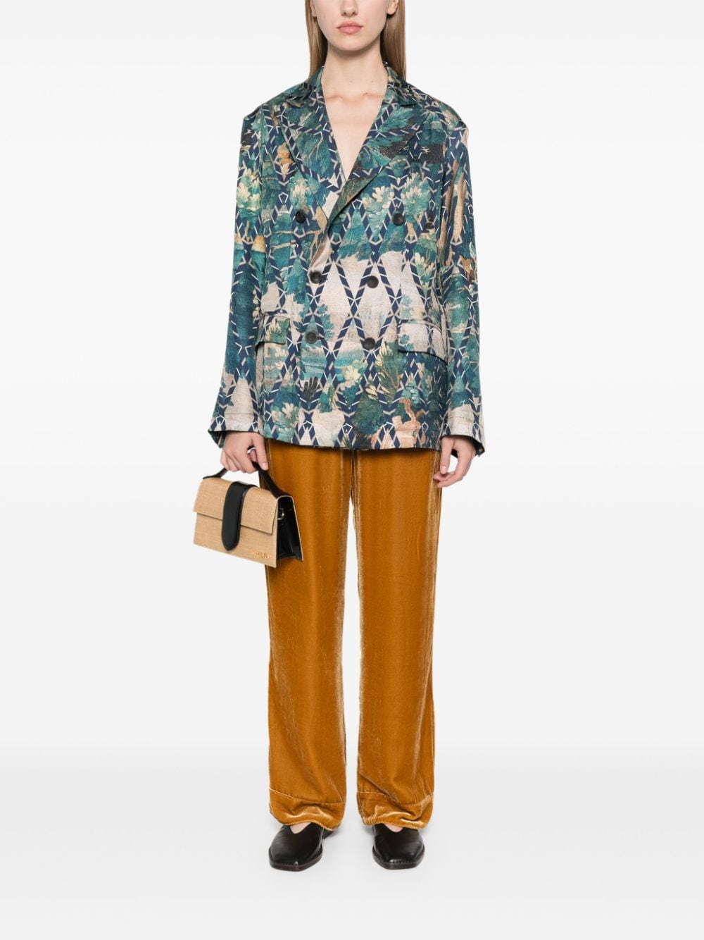 Pierre Louis Mascia Silk Jacket In Beige