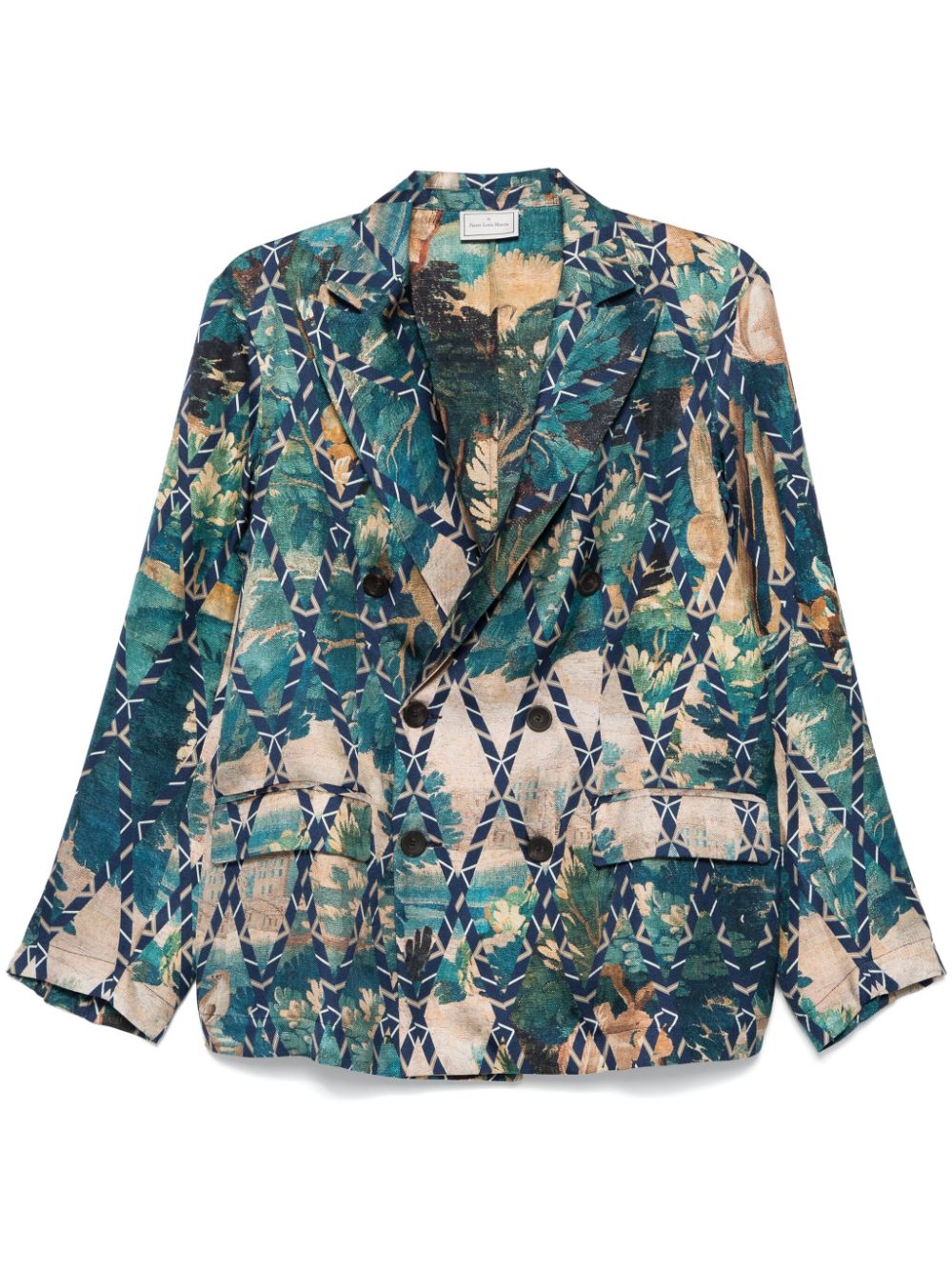 Pierre Louis Mascia Silk Jacket In Beige