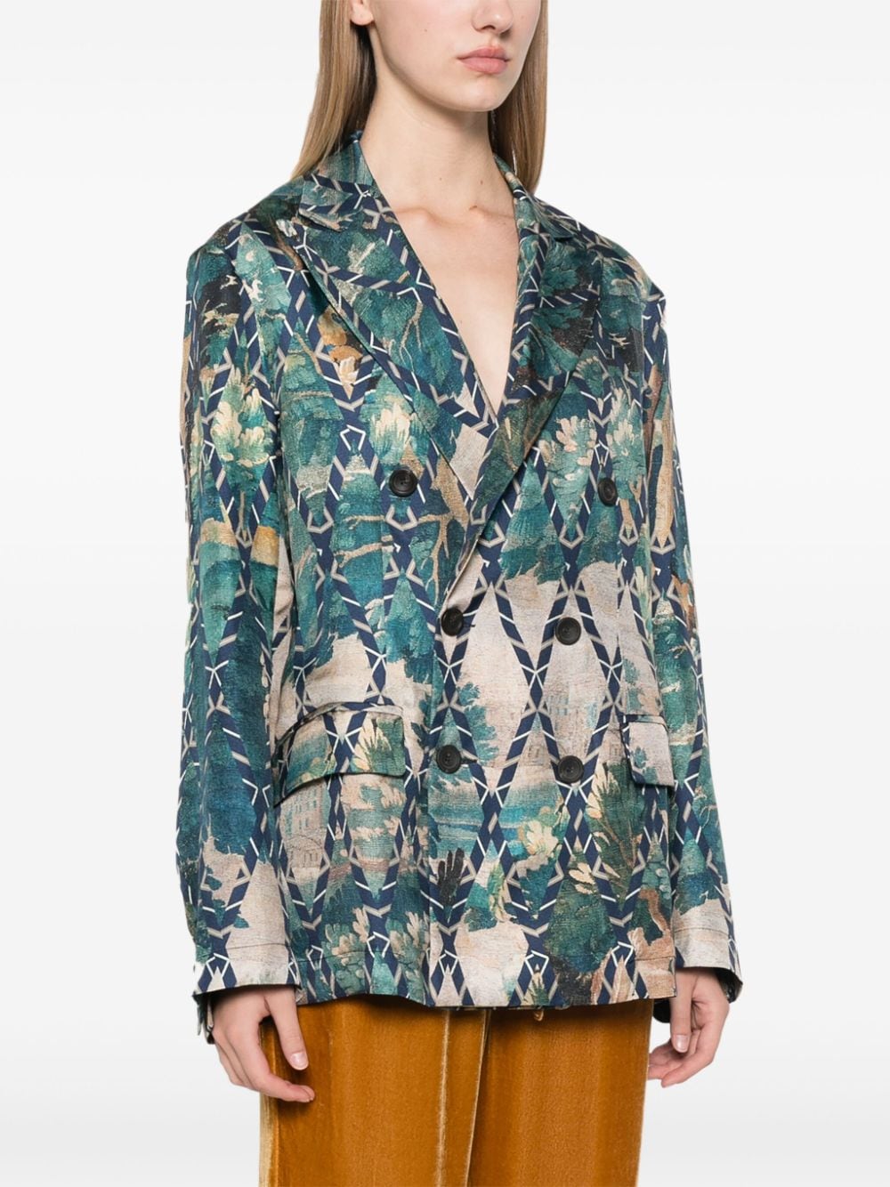 Pierre Louis Mascia Silk Jacket In Beige