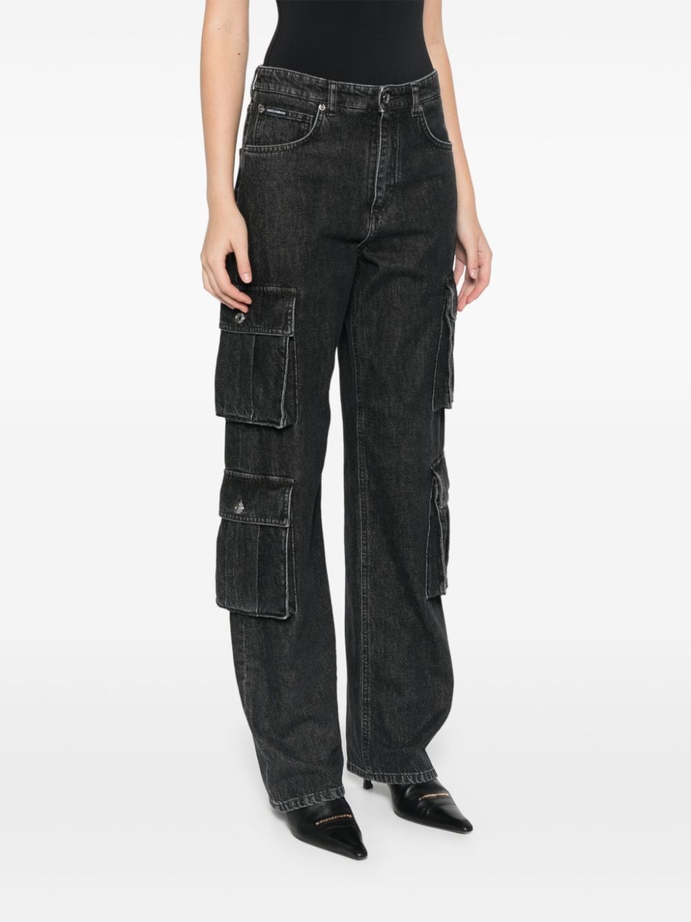 Dolce & Gabbana Cotton Denim Cargo Jeans